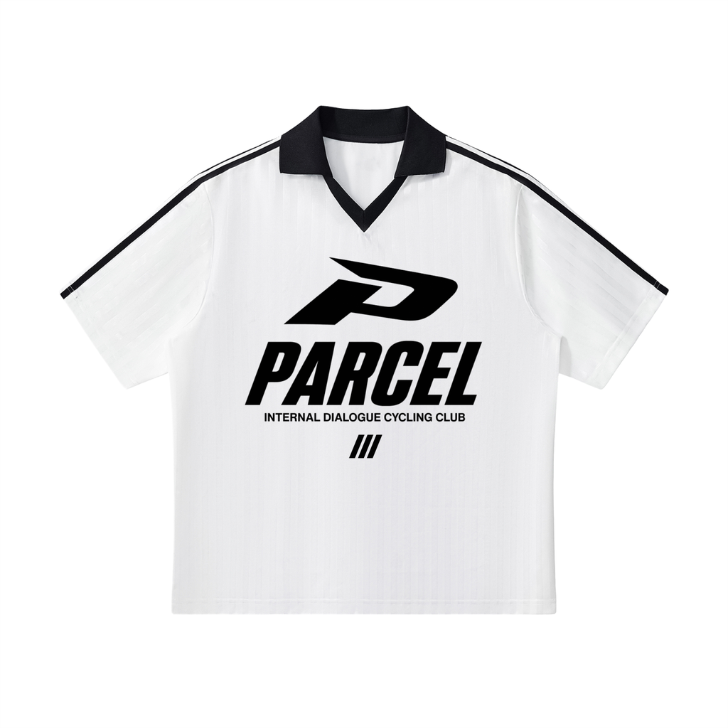 Contrast Collar Striped Soccer Jersey