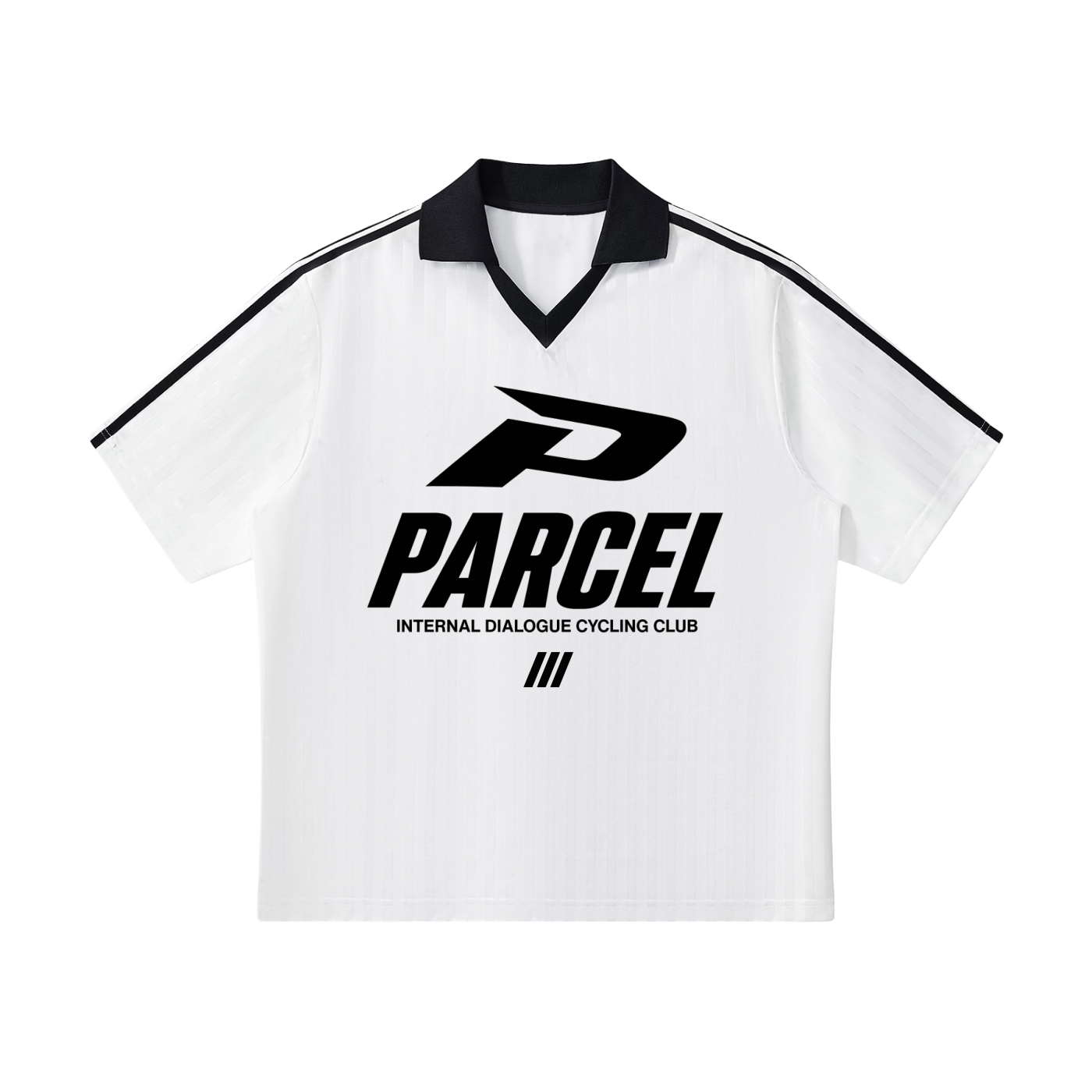 Contrast Collar Striped Soccer Jersey