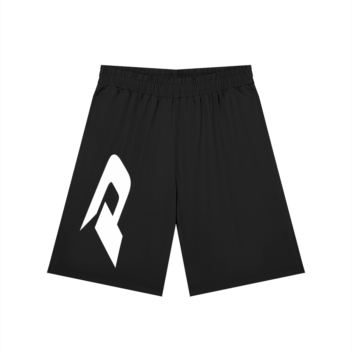 The Tank Set - Solid Elastic Waist Shorts (Black)