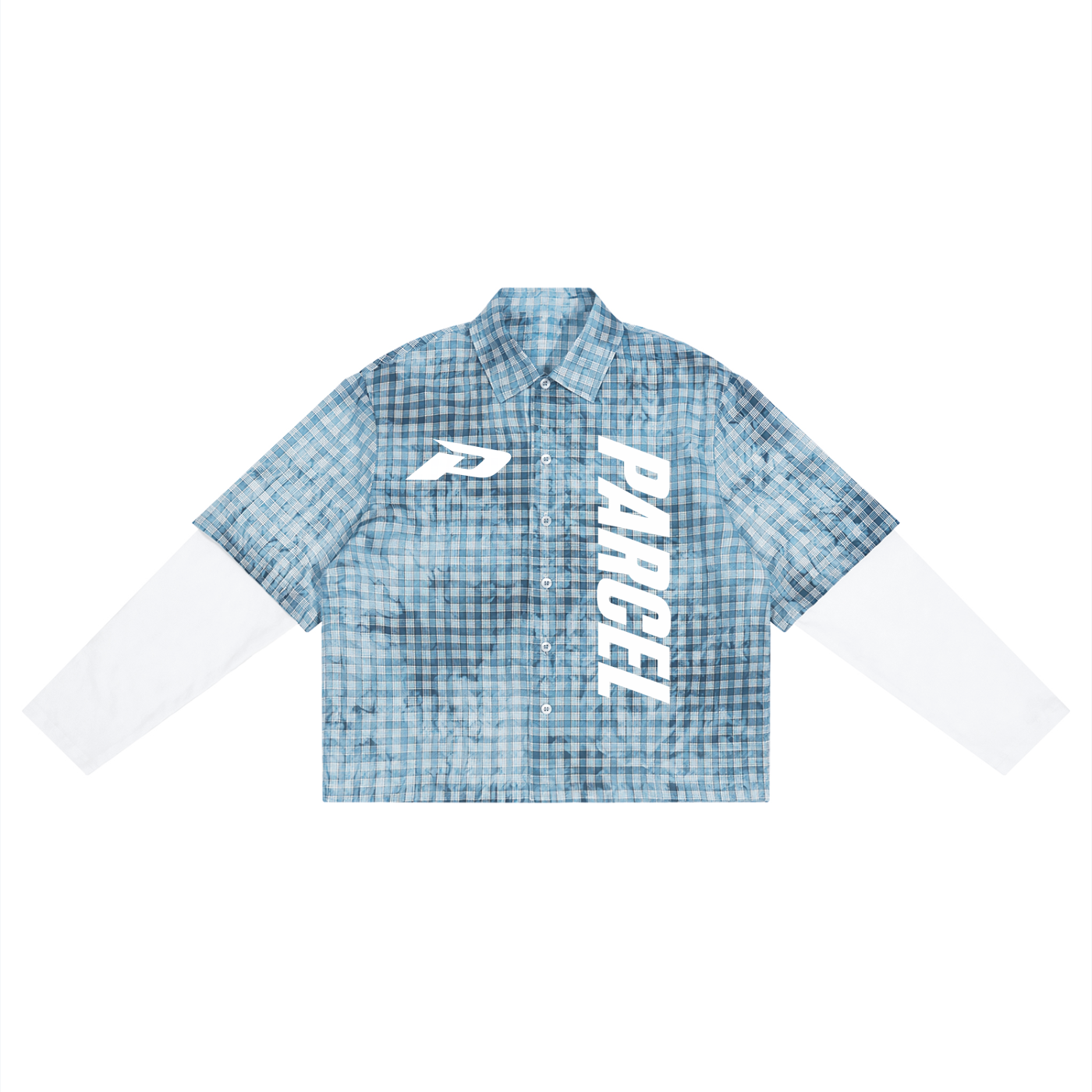 Unisex Vintage Wash Plaid Short Sleeve Shirt