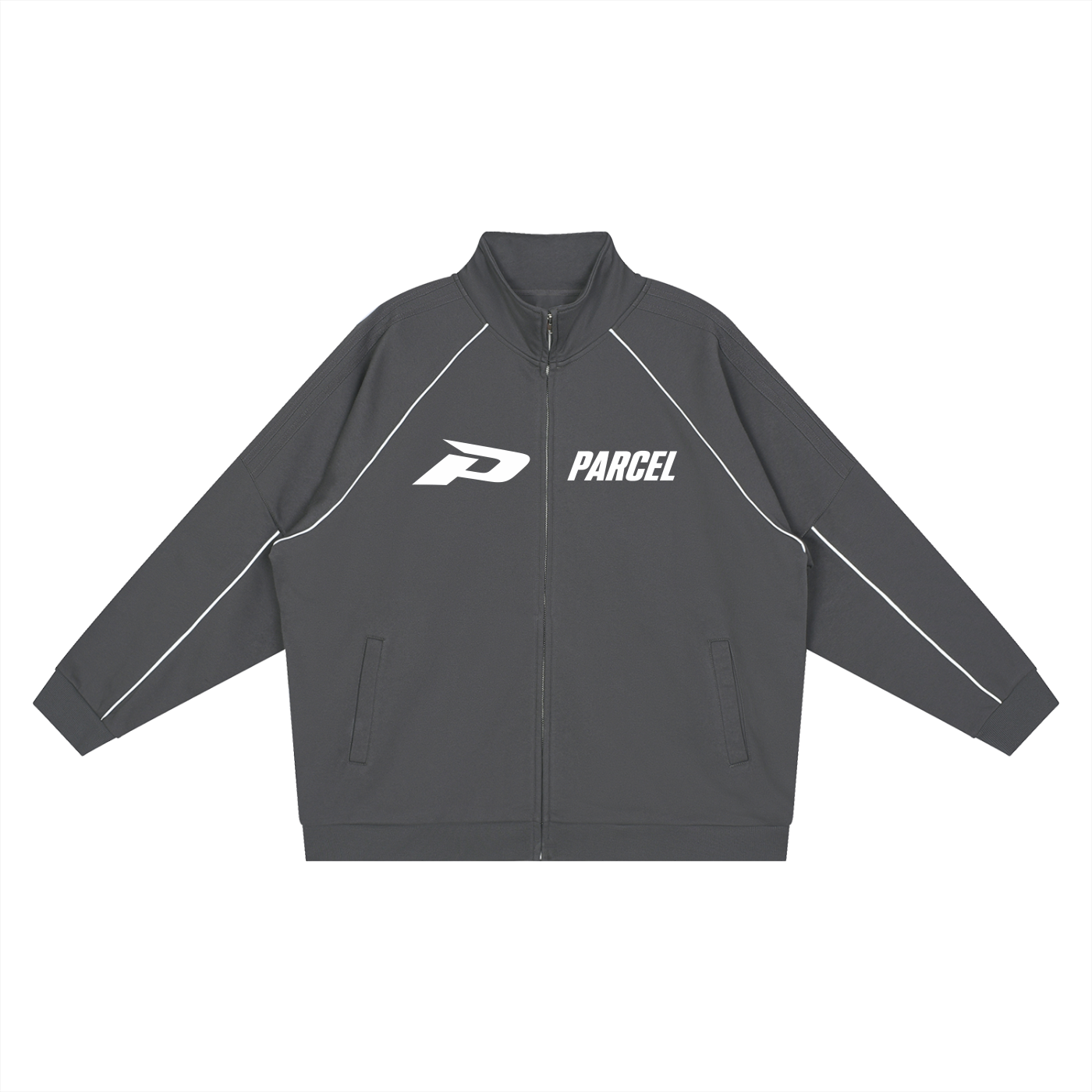 Reflection Striped Raglan Sleeve  Jacket