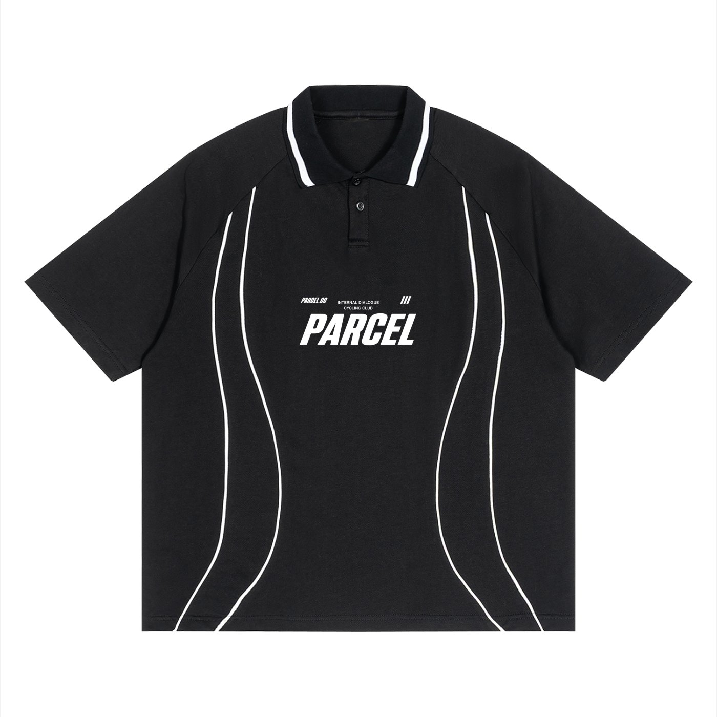 Unisex Raglan Piping Polo Shirt