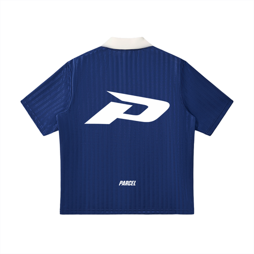 Contrast Collar Striped Soccer Jersey