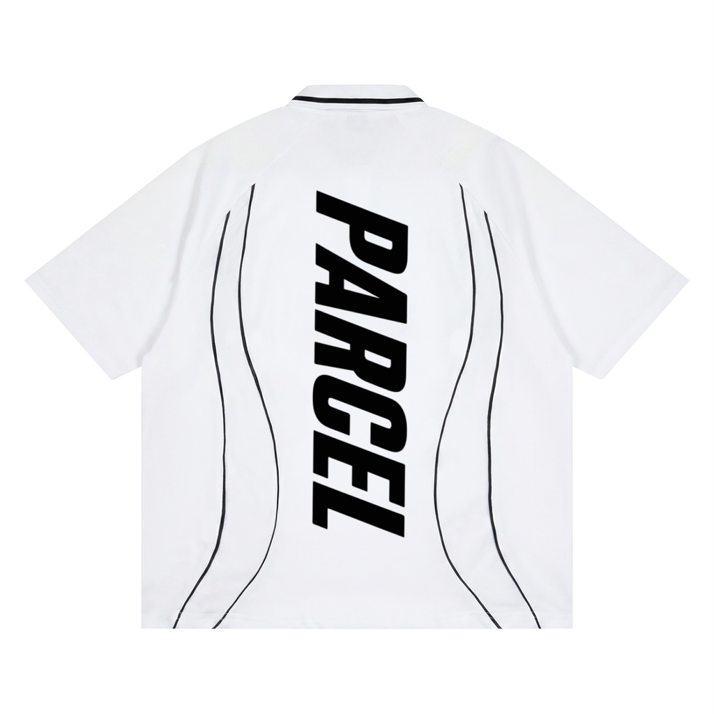 Unisex Raglan Piping Polo Shirt