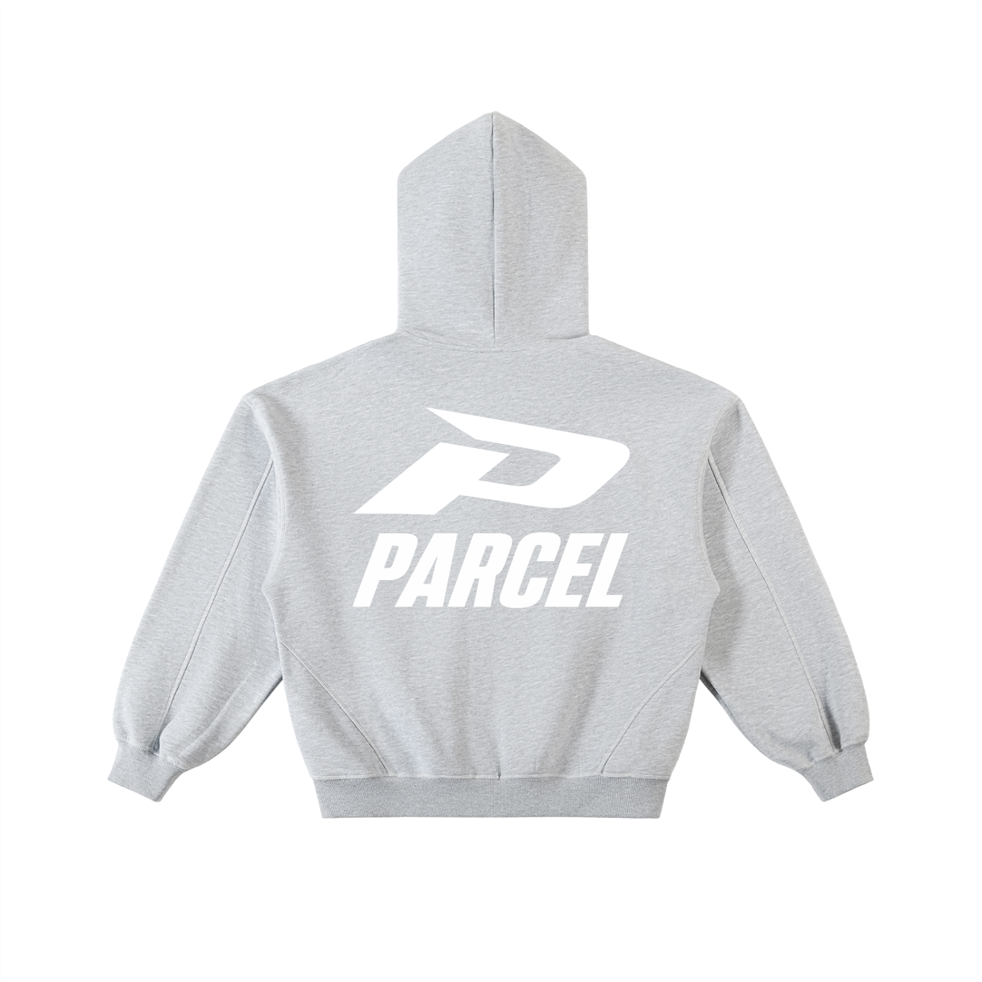 Contrast-Stitched Boxy Fleece Zip Hoodie