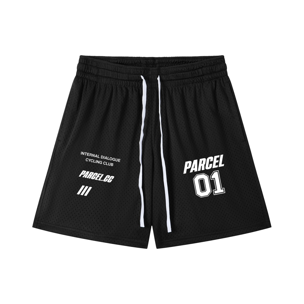 The Away Set - Mesh Drawstring Shorts (Black)