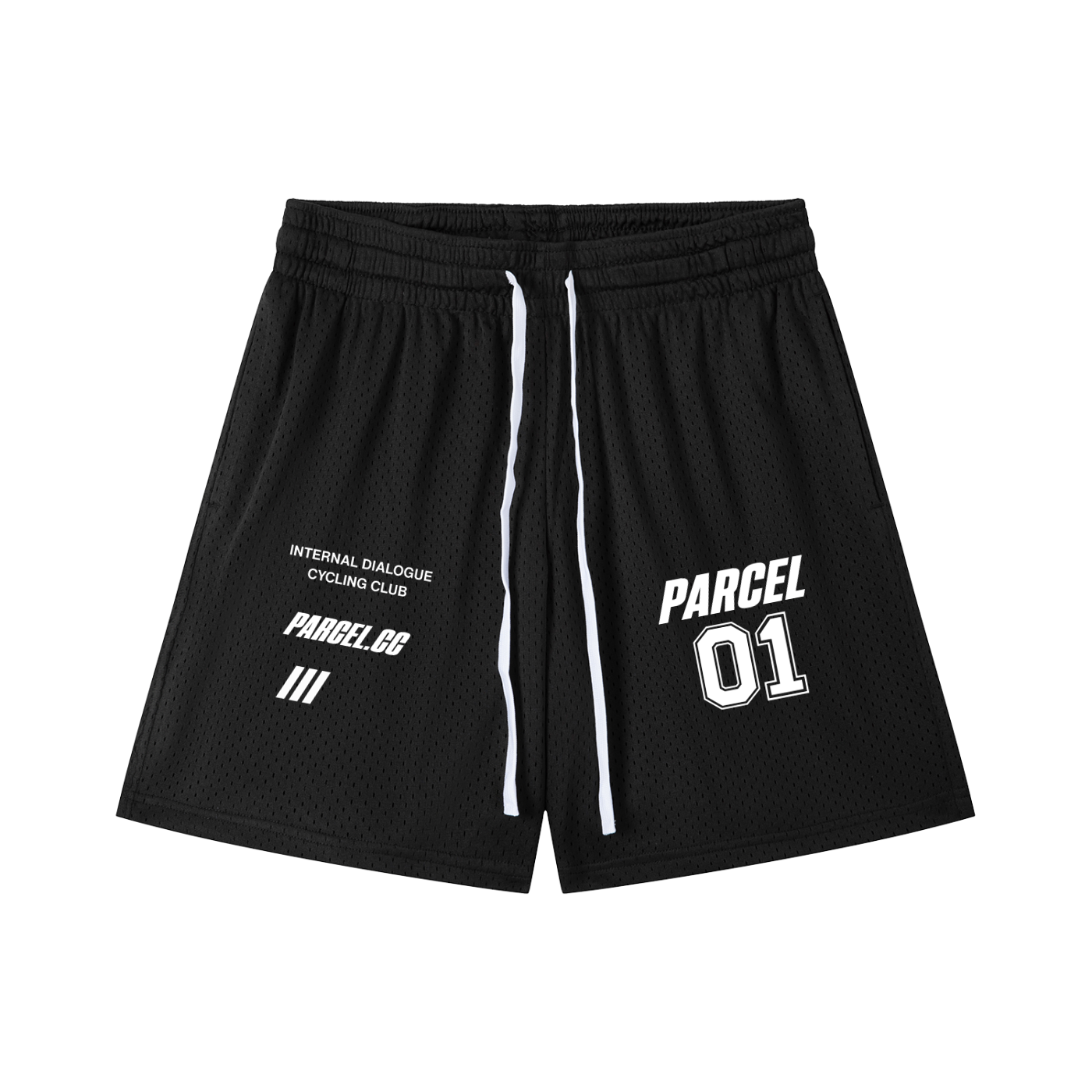 The Away Set - Mesh Drawstring Shorts (Black)