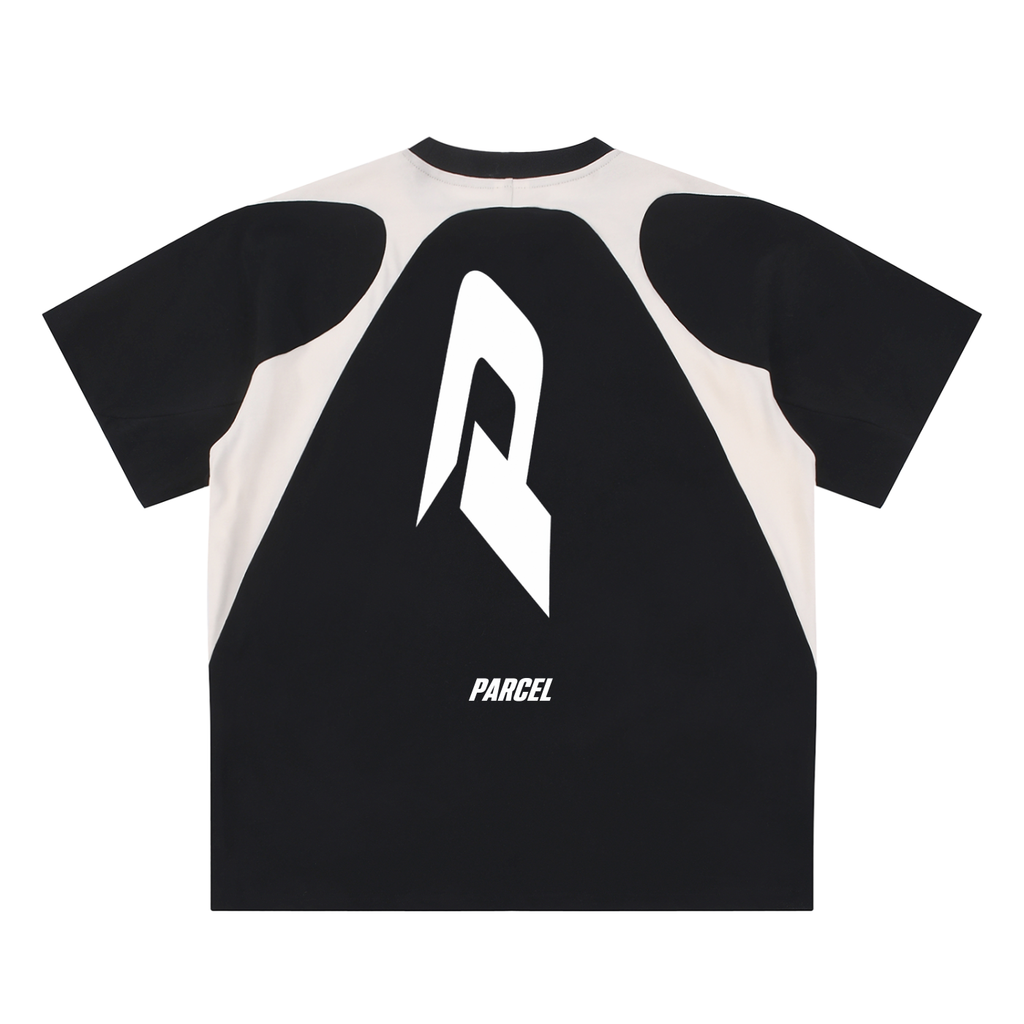 Contrast Panel Cotton T-Shirt