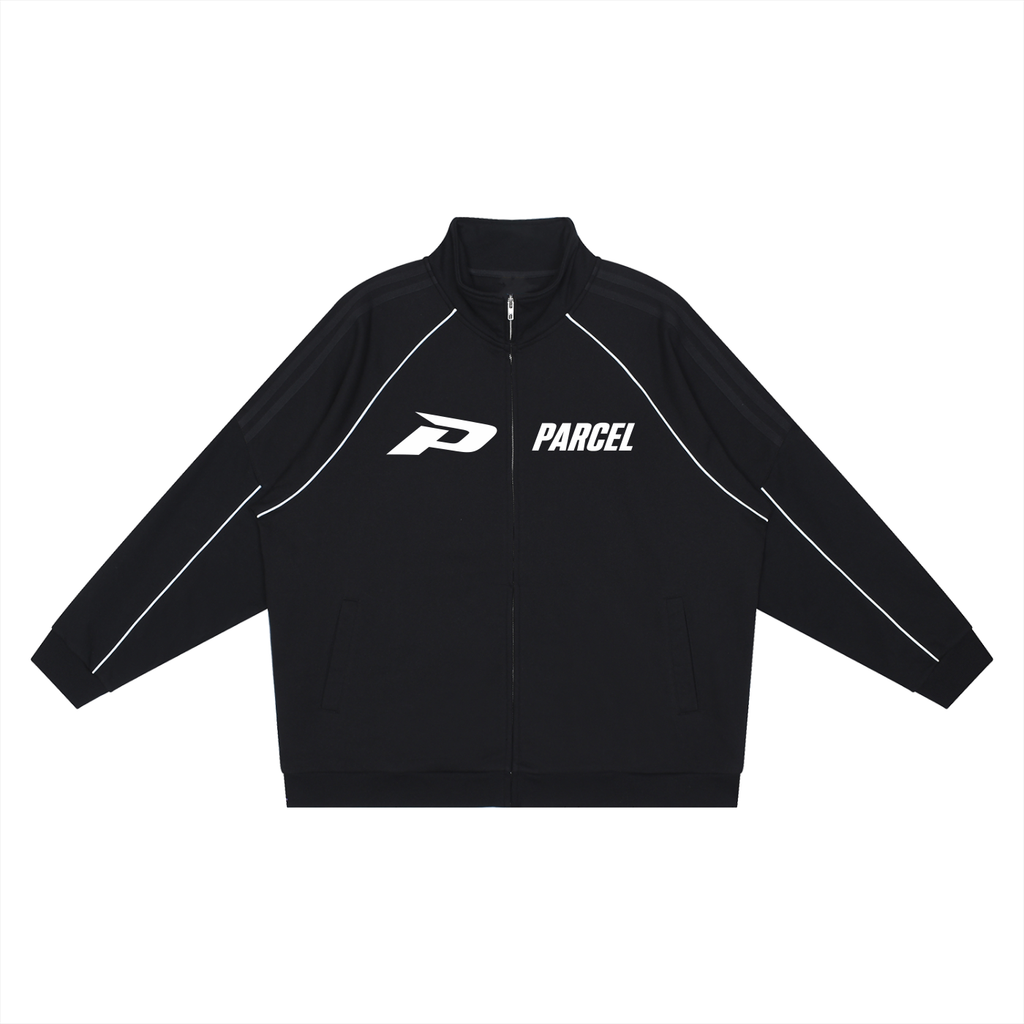 The Track Set - Reflection Striped Raglan Sleeve Jacket