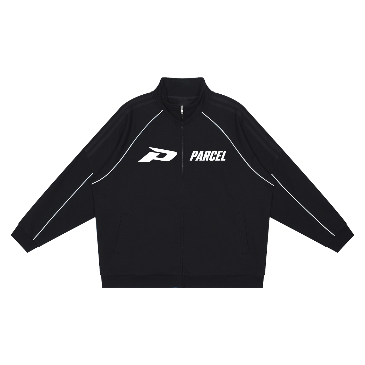 The Track Set - Reflection Striped Raglan Sleeve Jacket