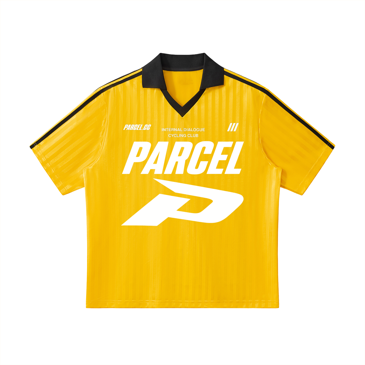 Contrast Collar Striped Soccer Jersey