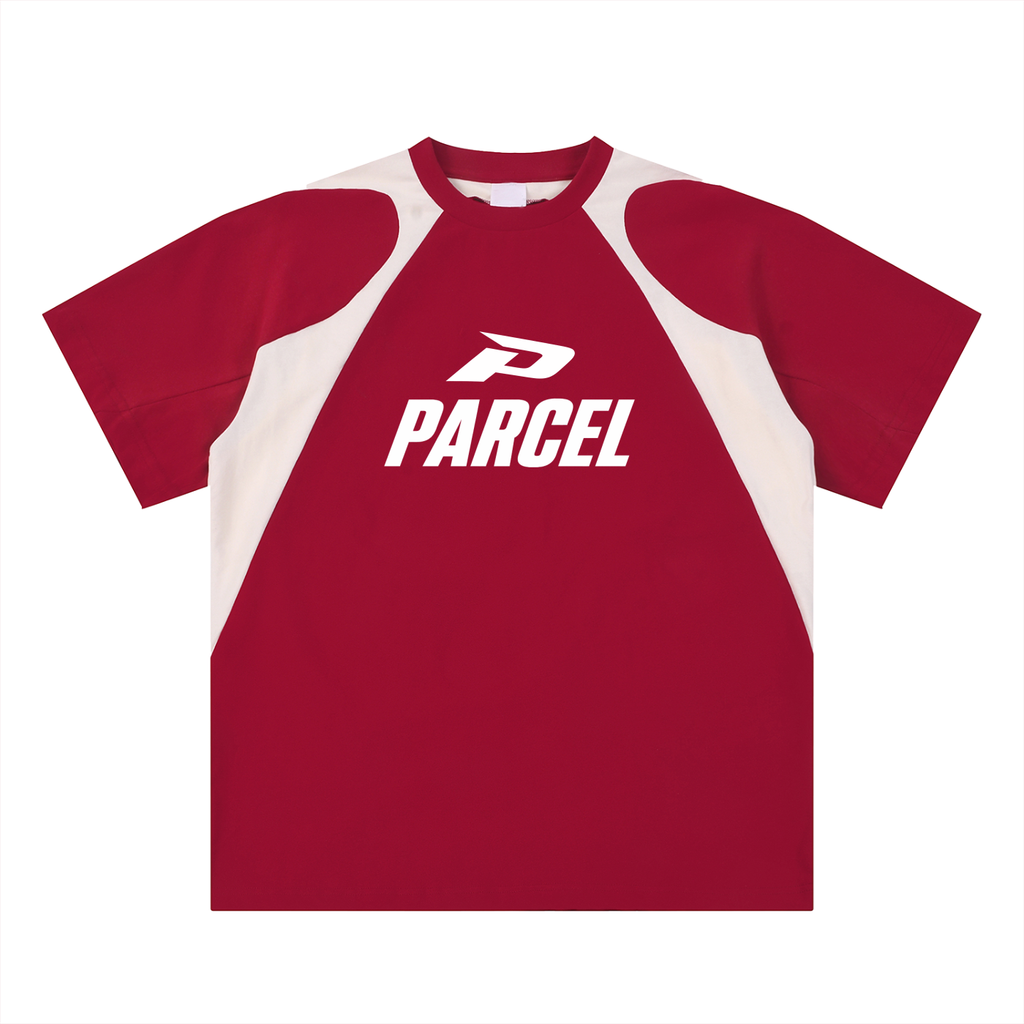 Contrast Panel Cotton T-Shirt