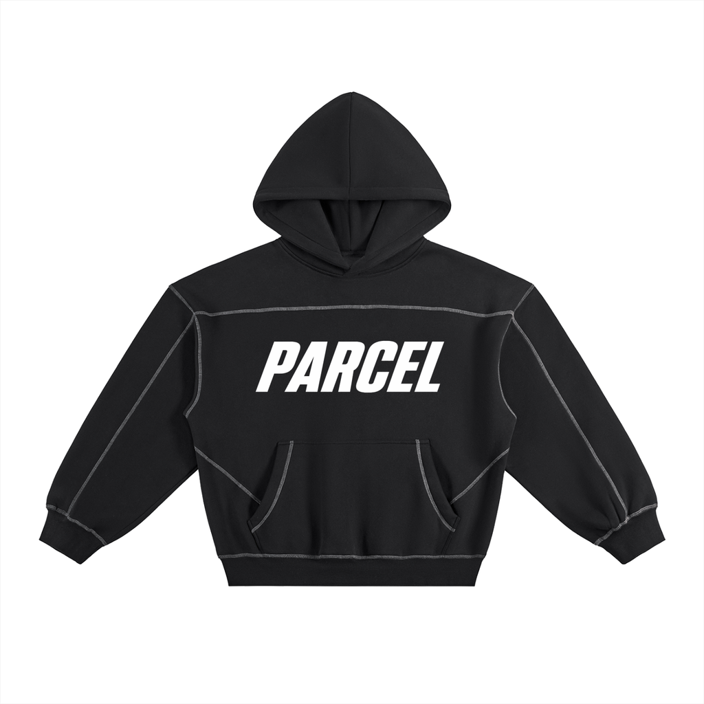 The Fleece Set - Contrast-Stitched Boxy Fleece Hoodie