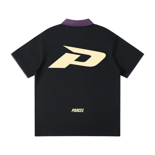 Contrast Collar Raglan Polo Shirt
