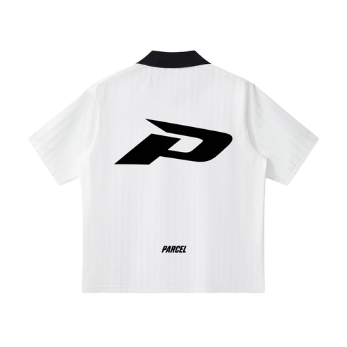 Contrast Collar Striped Soccer Jersey