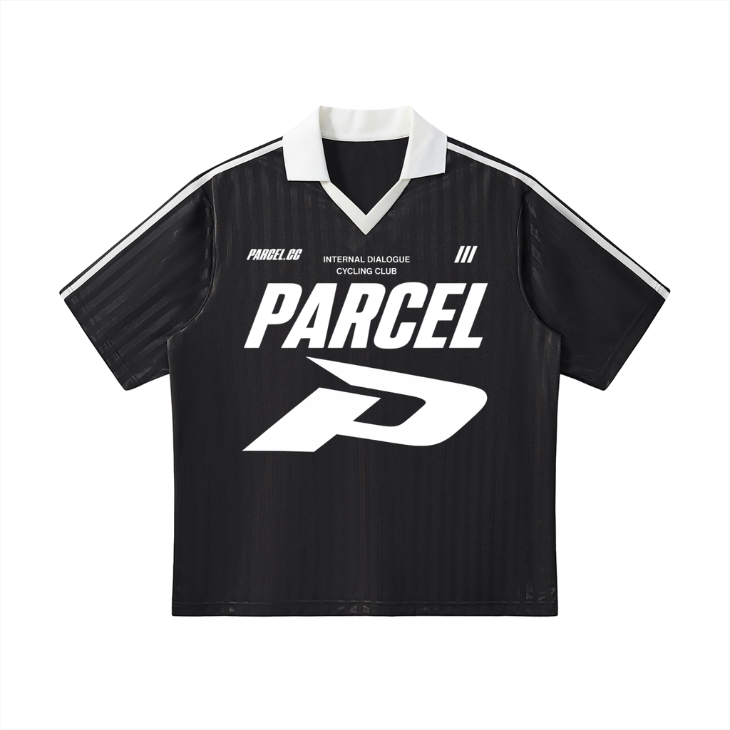 Contrast Collar Striped Soccer Jersey
