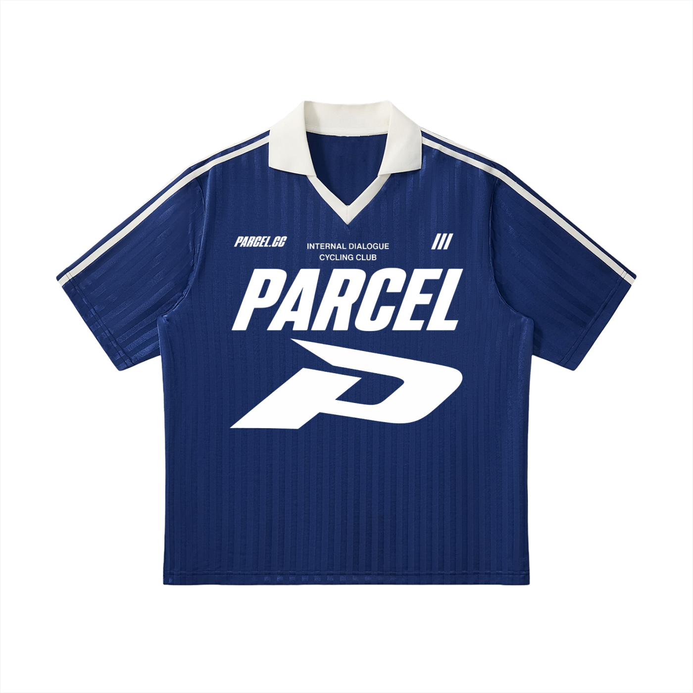 Contrast Collar Striped Soccer Jersey