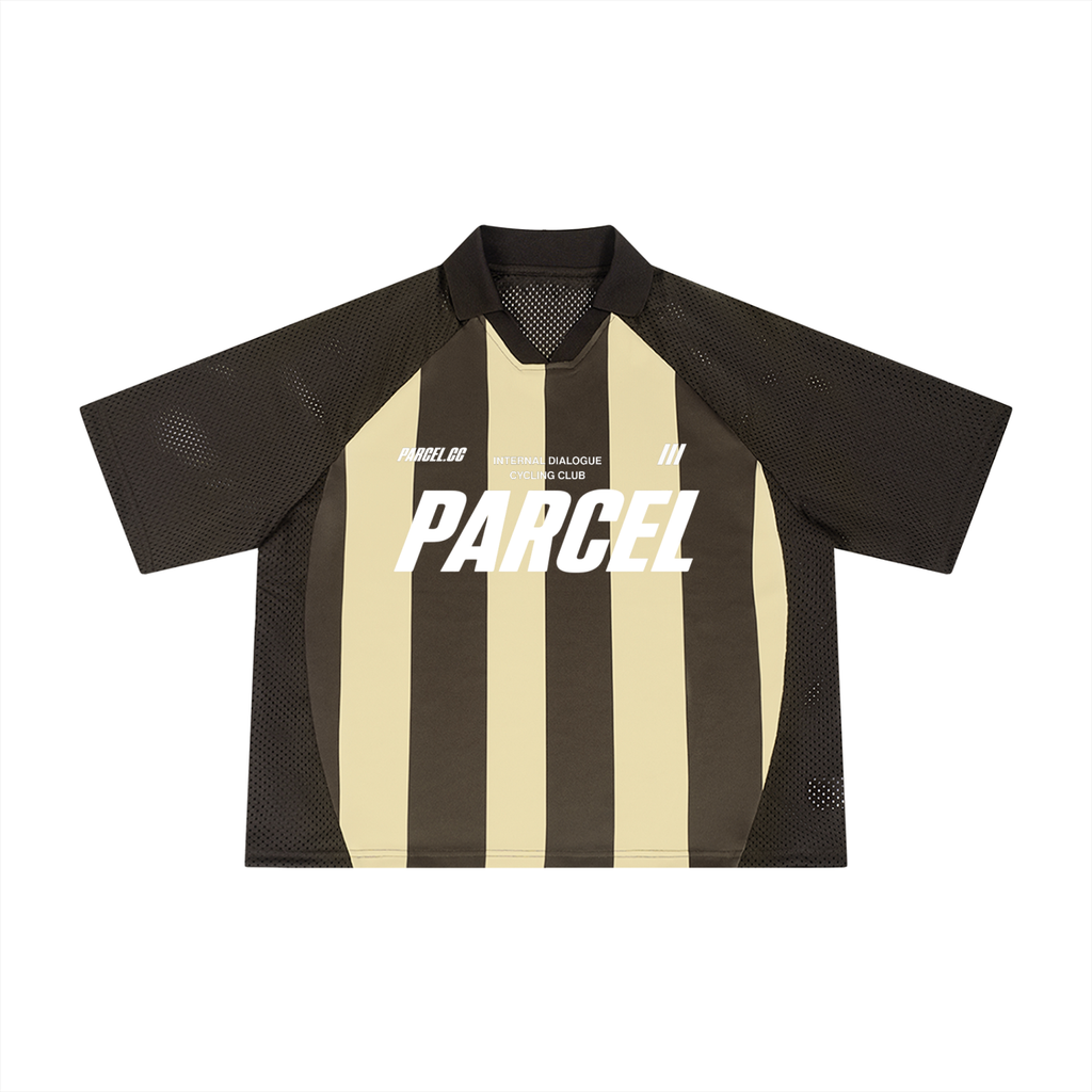 Unisex Striped Mesh Boxy Soccer Jersey