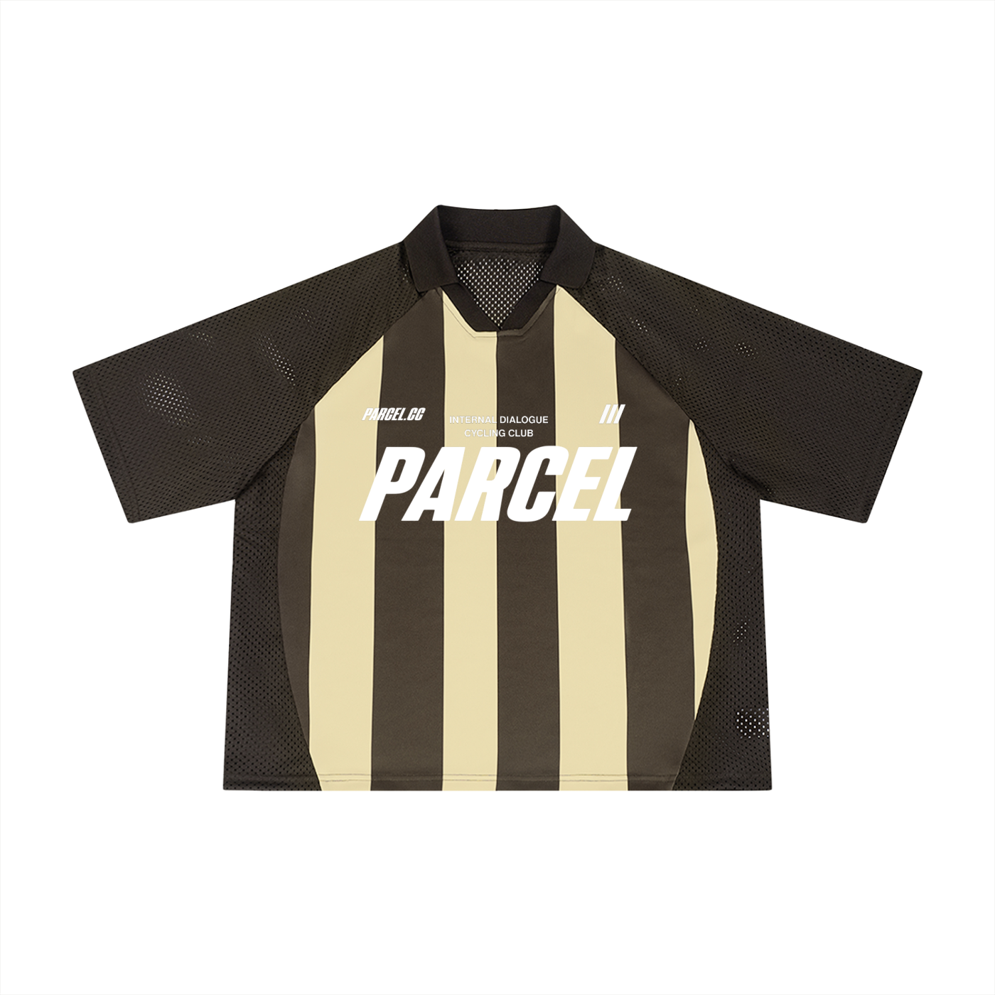 Unisex Striped Mesh Boxy Soccer Jersey