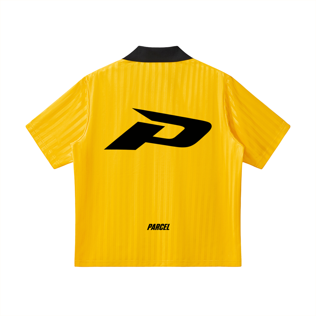 Contrast Collar Striped Soccer Jersey