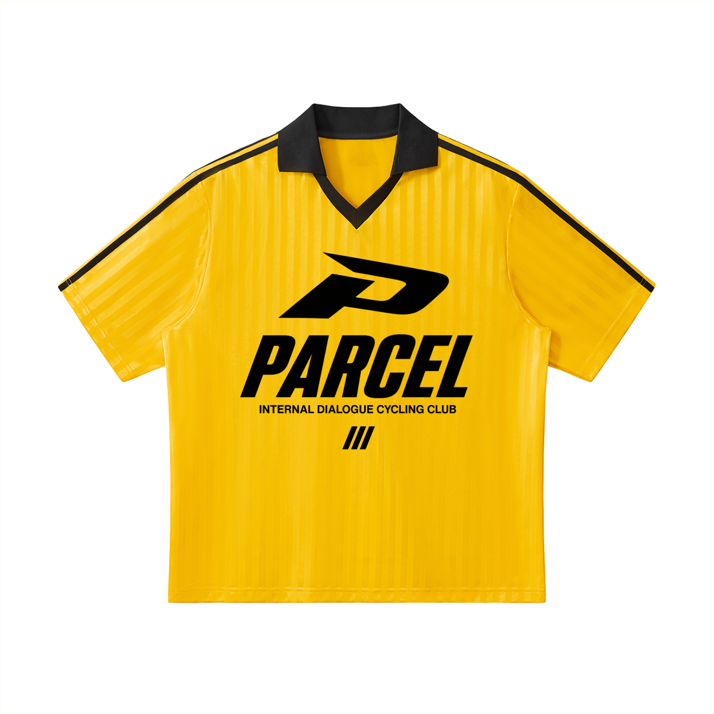 Contrast Collar Striped Soccer Jersey