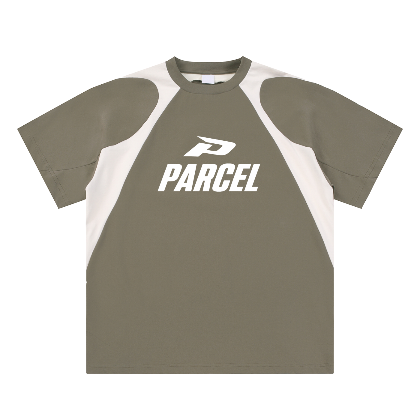 Contrast Panel Cotton T-Shirt